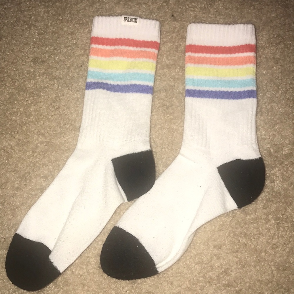 Pink brand Stripe socks